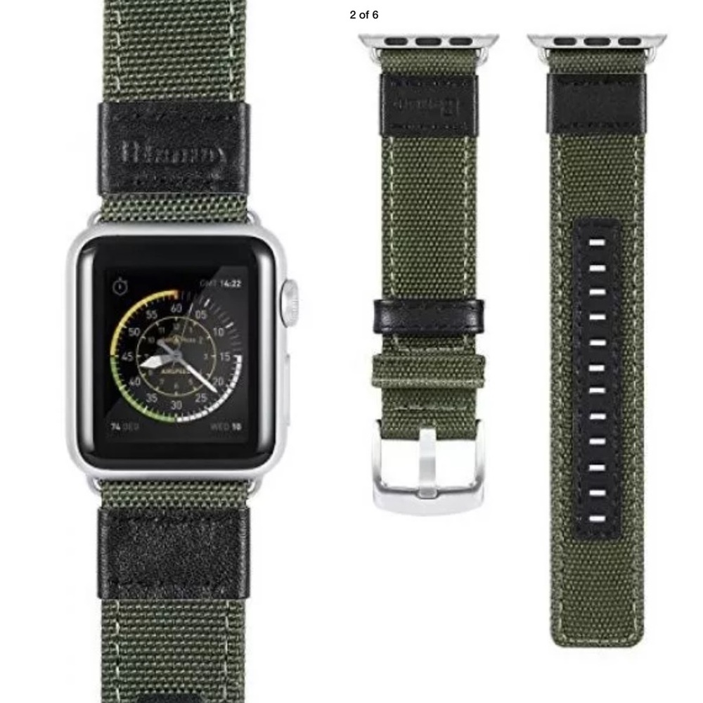 NEW 38mm Apple Watch Nylon Band Army Green